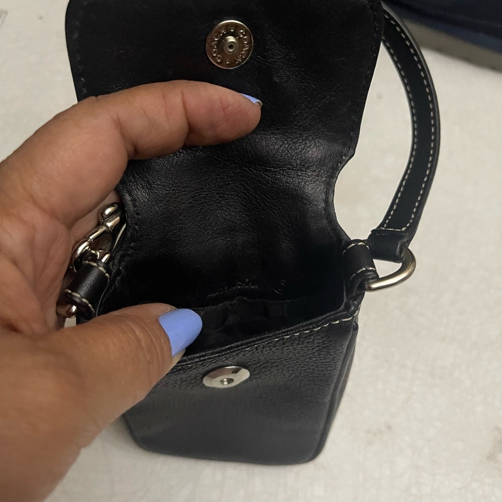 Coach Black Pebbled Leather Phone Case Crossbody - Picture 5 of 9